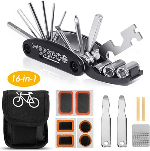 Bicycle repair kit tire repair tool combination/car repair kit